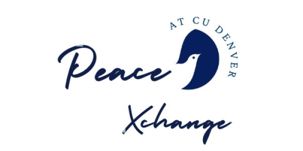 Peace Xchange logo with dove and words "at CU Denver"