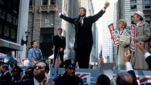 Man leading parade 