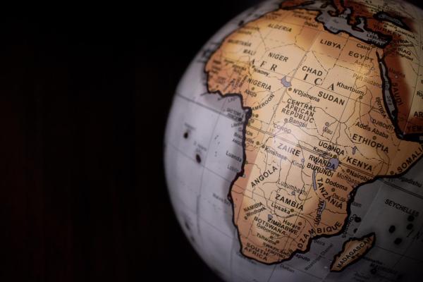 Map of Africa including Sudan label