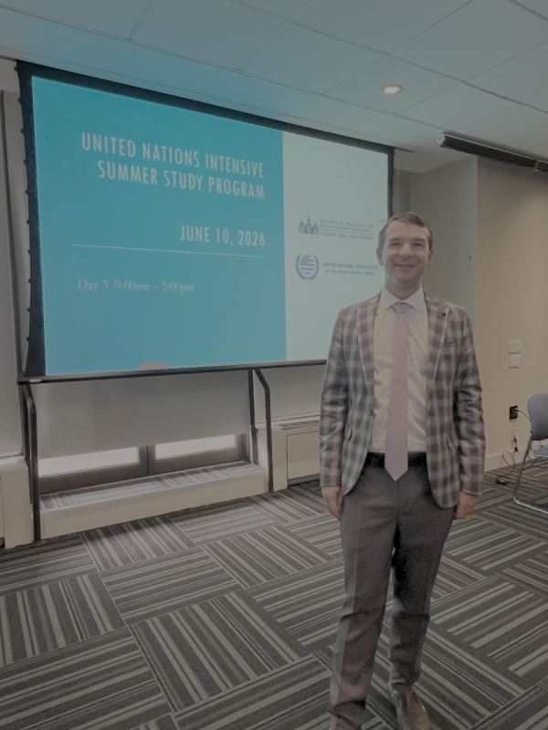 Chris Kalmar at the UN Summer Intensive