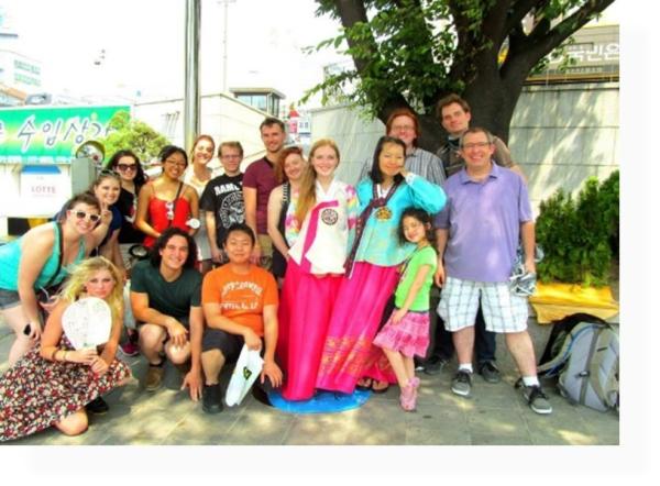 Group photo of students during the 2024 Korea trip