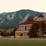 Exterior of brick building at CU Boulder campus