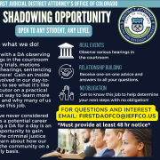 Shadowing and Internship Opportunities