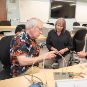 University of Northern Colorado (UNC) Physics Professor Cynthia Galovich and Astronomy Associate Professor and Department Chair Charles Kuehn visited CU Denver